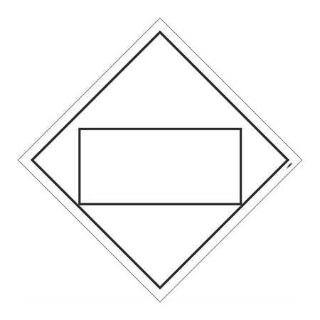 Nmc Misc Blank Dot Placard Sign, Pk100, Standards: DOT 49 CRF 172.326 - 172.332 DL61BP100